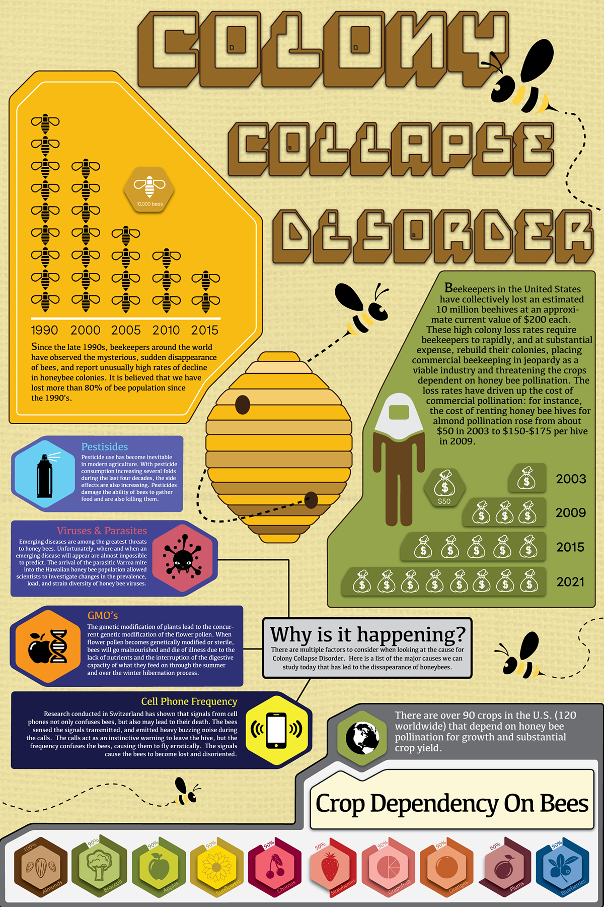 colony collapse bee infographic